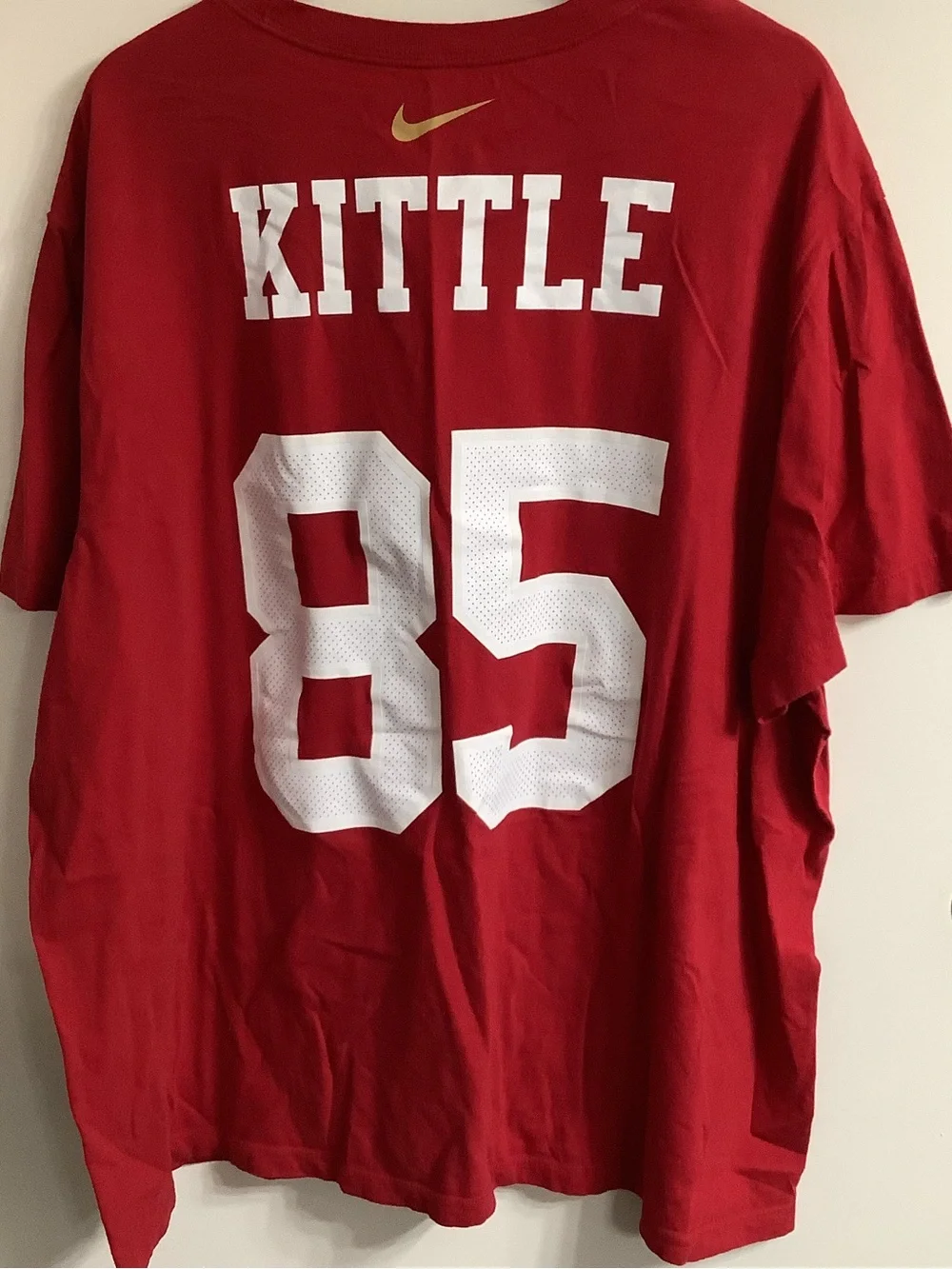 Nike San Francisco 49ers George Kittle #85 T-Shirt Men's 3XL Red SF Tee Jersey